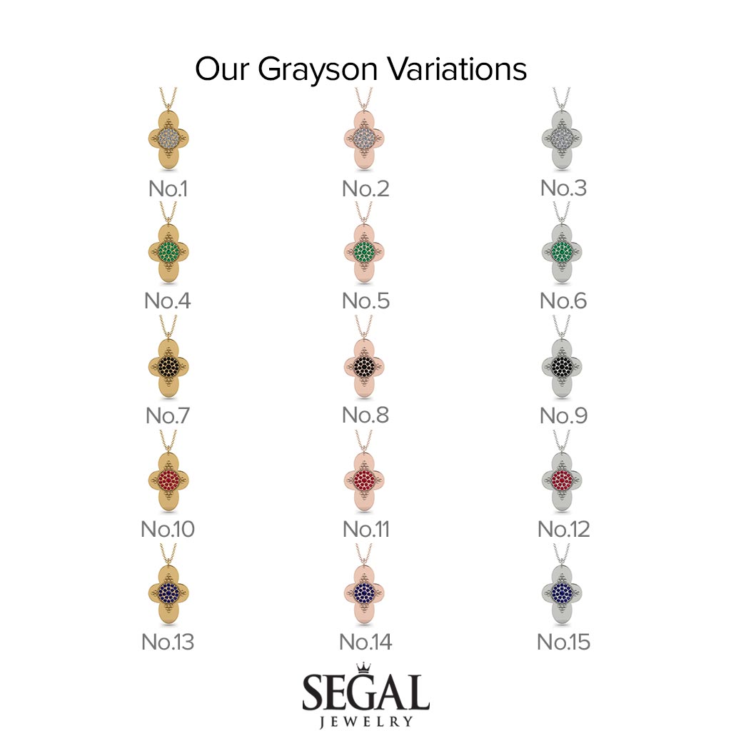 Unique Black Diamond Cross Amulet - Grayson No. 8