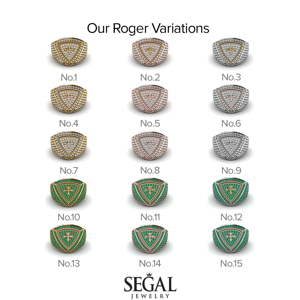 Diamond Men Signet Ring - Roger No. 9