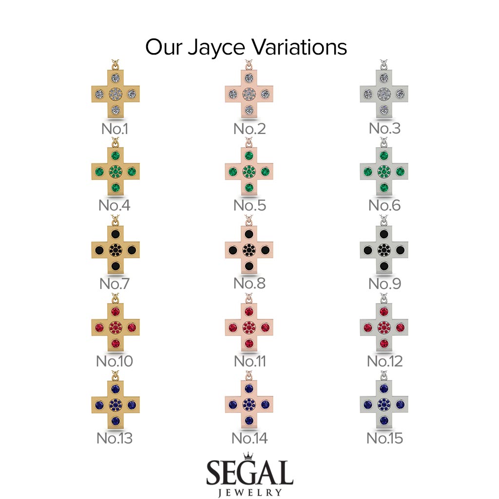 Equilateral Black Diamond Cross Necklace - Jayce No. 8
