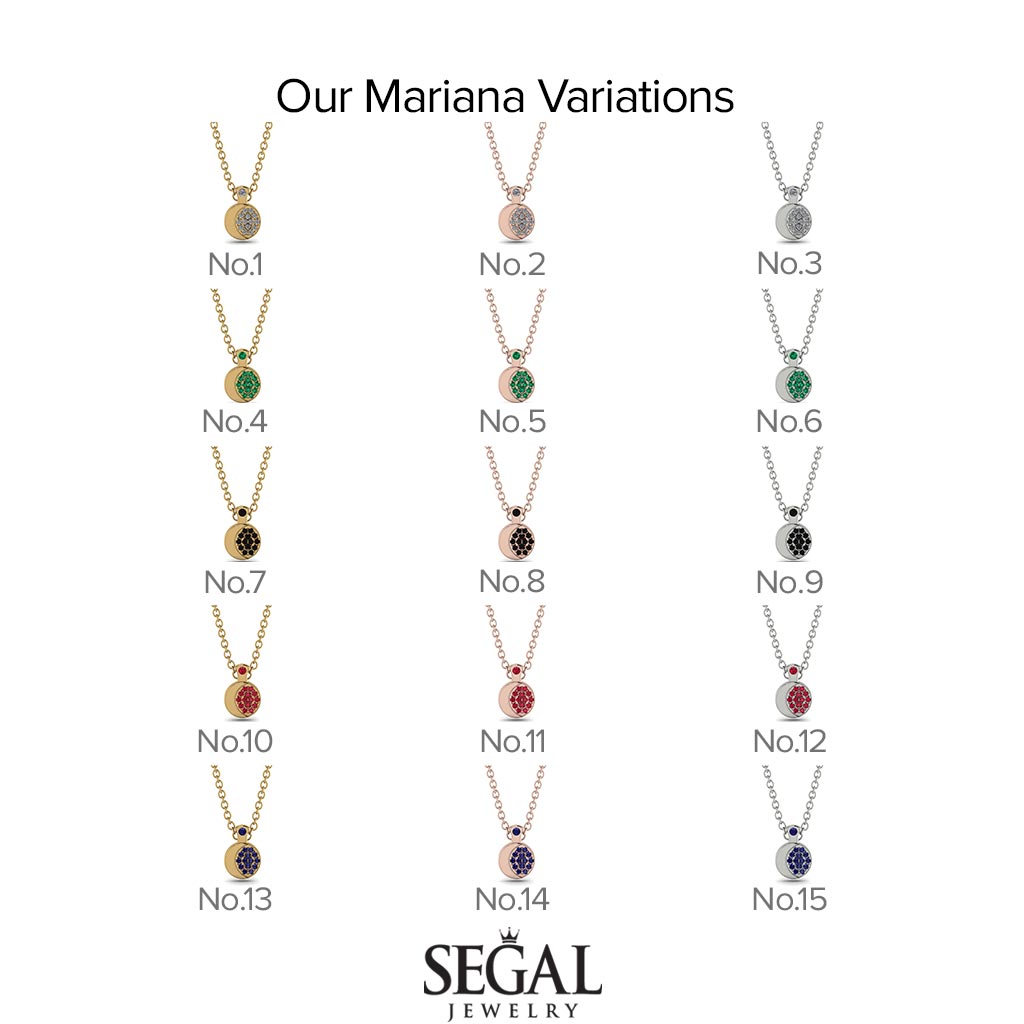 Half Moon Black Diamond Necklace - Mariana No. 7