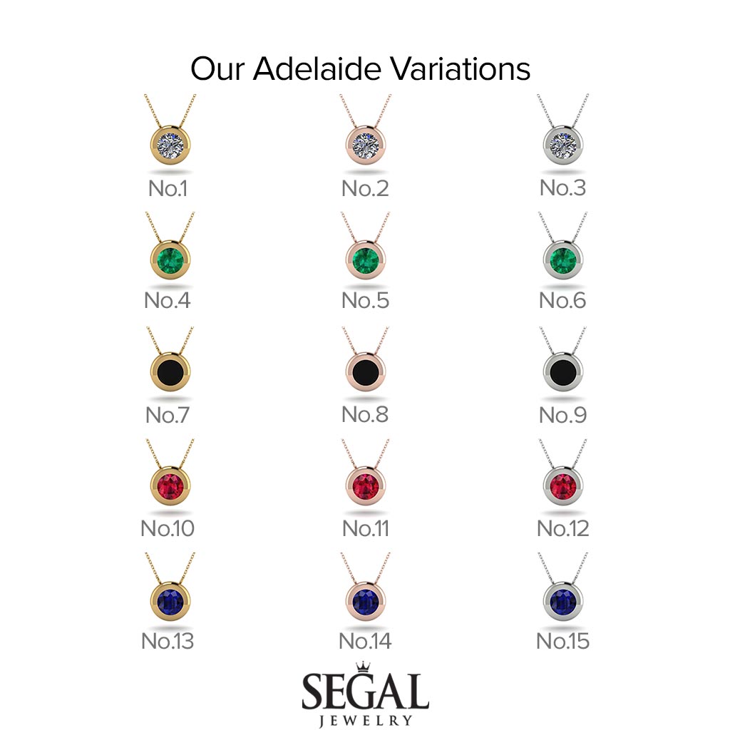 Bezel Sapphire Pendant - Adelaide No. 14