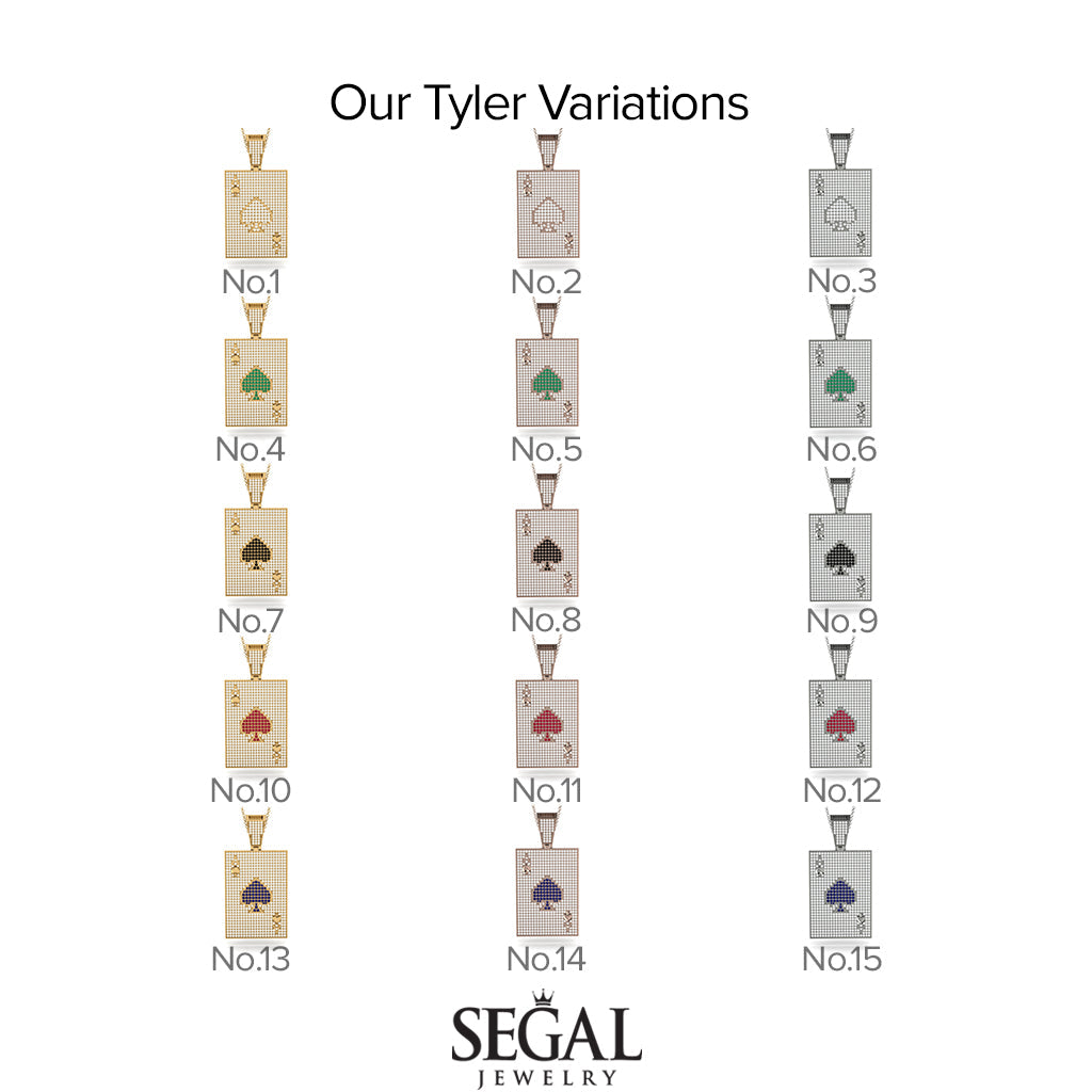 Ace Of Spades Diamond Card Necklace - Tyler No. 10