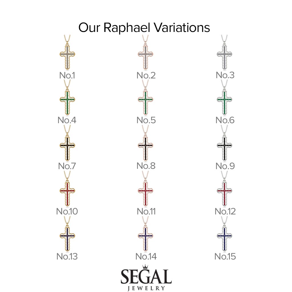 Ruby Cross Inside Cross Necklace - Raphael No. 12