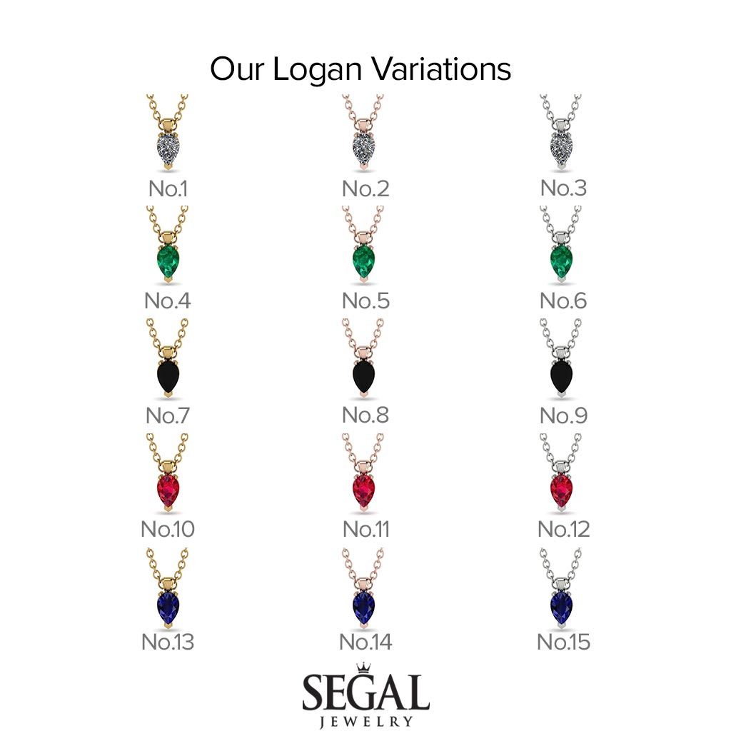 Pear Ruby Pendant - Logan No. 10