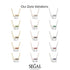 3 Sapphire Stone Hollow Necklace - Zaria No. 14