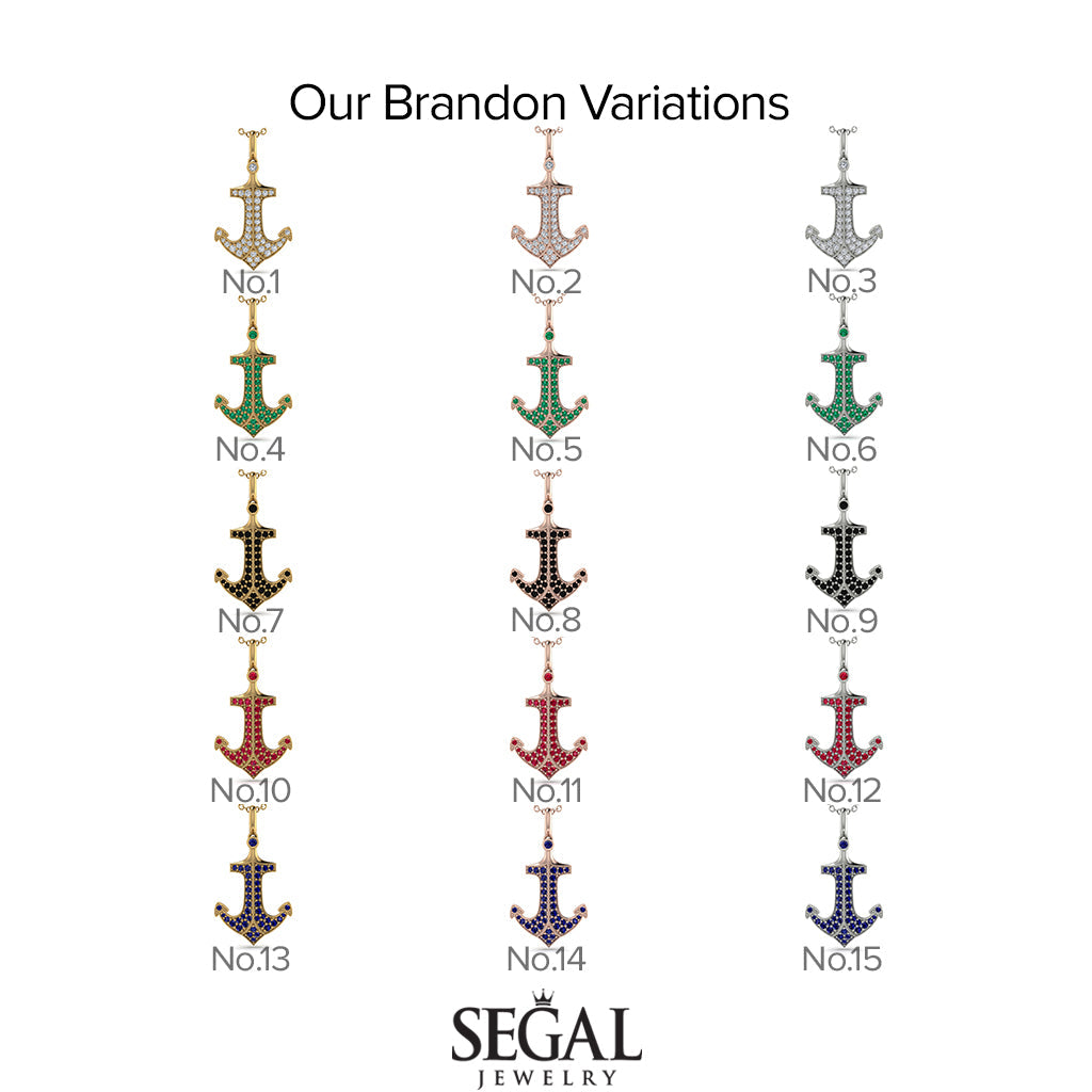 Anchor Emerald Pendant - Brandon No. 5