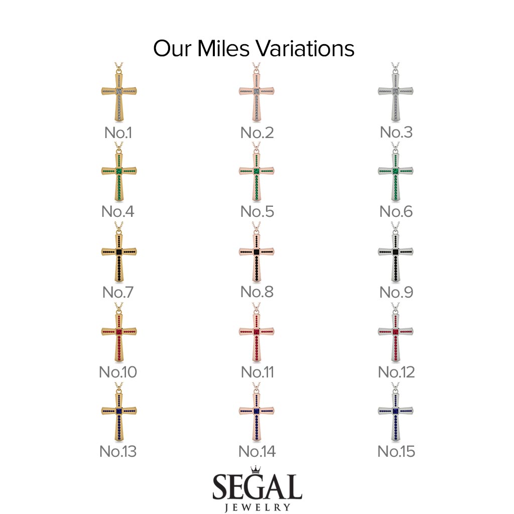 Classic Minimalist Sapphire Cross - Miles No. 15