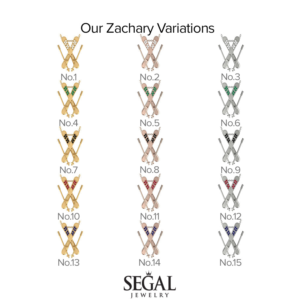 Skis Ruby Necklace - Zachary No. 10