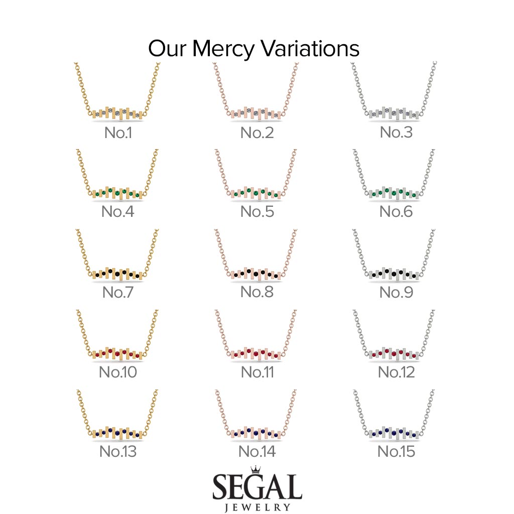 Bars Sapphire Necklace - Mercy No. 13