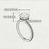Hidden Diamond Round Sapphire Cat Claw Engagement Ring - Aurora No. 73