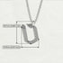 Tet - Hebrew Alef-Bet letter diamond Necklace - Tet letter