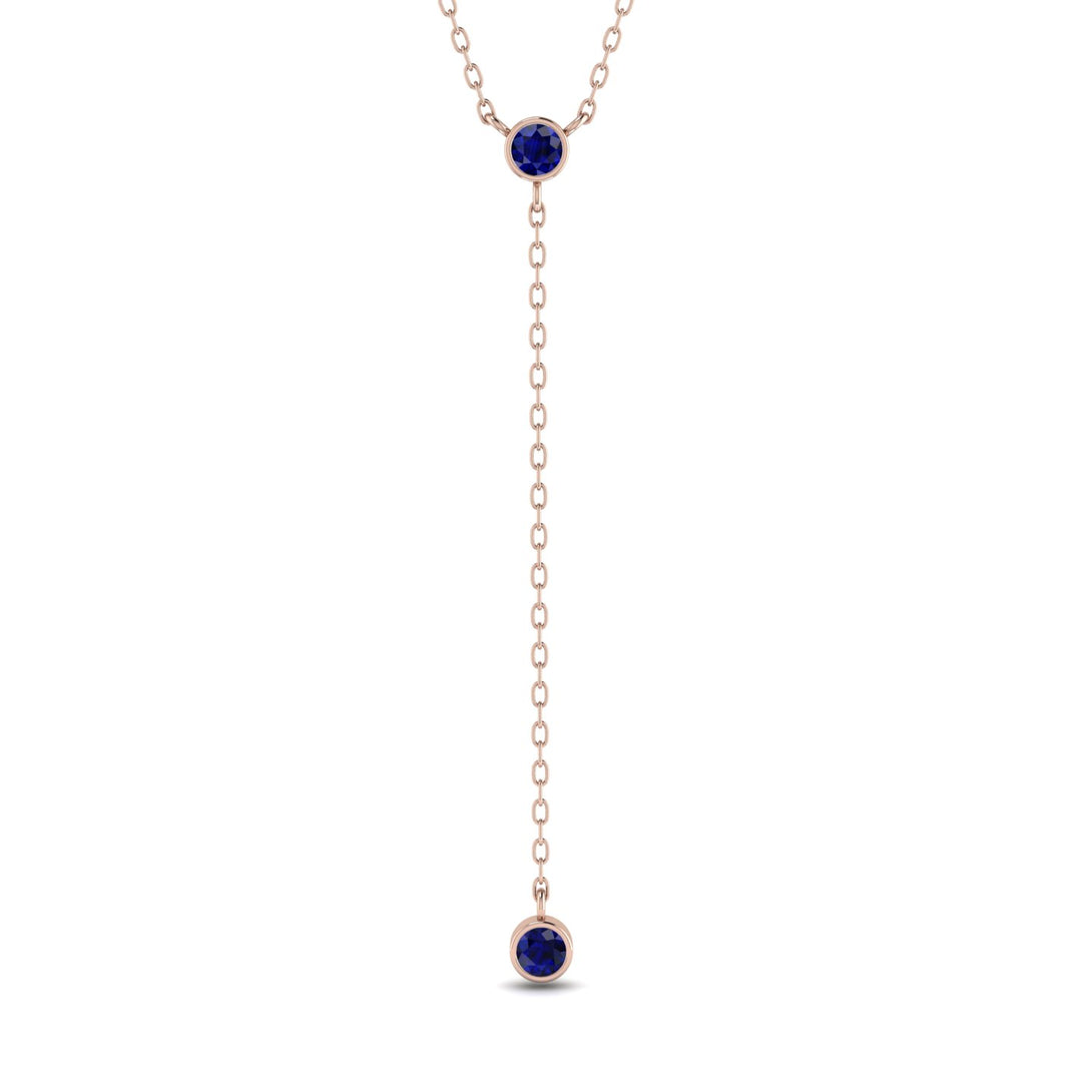 Sapphire Tie Necklace - Alma No. 14
