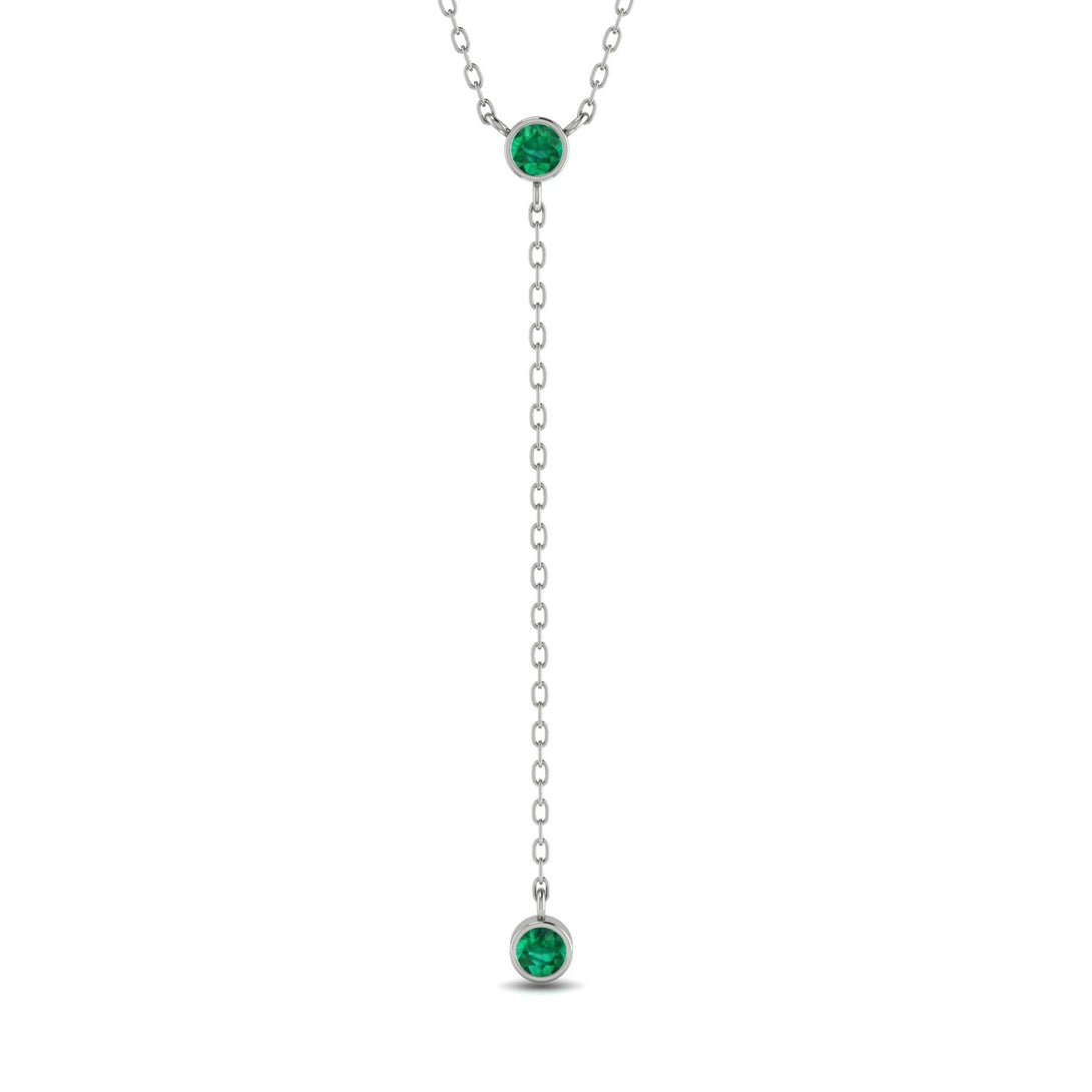 Emerald Tie Necklace - Alma No. 6