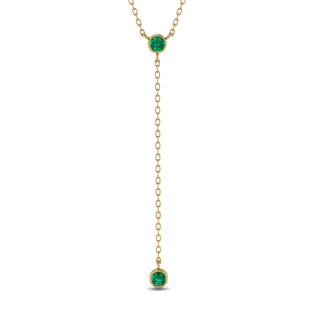Emerald Tie Necklace - Alma No. 4