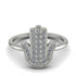 Diamond Pave Hamsah Ring - Maeve No. 3