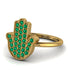 Emerald Pave Hamsah Ring - Maeve No. 4 image 2