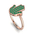 Emerald Pave Hamsah Ring - Maeve No. 5 image 3