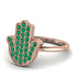 Emerald Pave Hamsah Ring - Maeve No. 5