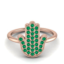 Emerald Pave Hamsah Ring - Maeve No. 5 image 1