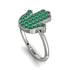 Emerald Pave Hamsah Ring - Maeve No. 6 image 3