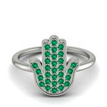 Emerald Pave Hamsah Ring - Maeve No. 6 image 1