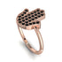 Black Diamond Pave Hamsa Ring - Maeve No. 8
