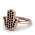 Black Diamond Pave Hamsa Ring - Maeve No. 8 image 1