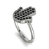 Black Diamond Pave Hamsa Ring - Maeve No. 9