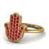 Ruby Pave Hamsah Ring - Maeve No. 10