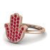 Ruby Pave Hamsah Ring - Maeve No. 11