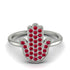 Ruby Pave Hamsah Ring - Maeve No. 12