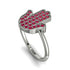 Ruby Pave Hamsah Ring - Maeve No. 12 image 1