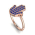 Sapphire Pave Hamsah Ring - Maeve No. 14