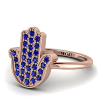 Sapphire Pave Hamsah Ring - Maeve No. 14 image 1