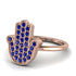 Sapphire Pave Hamsah Ring - Maeve No. 14 image 1