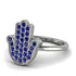 Sapphire Pave Hamsah Ring - Maeve No. 15 image 1
