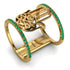 Unique Emerald Hamsah Ring - Raven No. 4