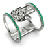 Unique Emerald Hamsah Ring - Raven No. 6