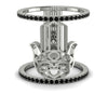Unique Black Diamond Hamsah Ring - Raven No. 9