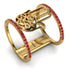 Unique Ruby Hamsah Ring - Raven No. 10
