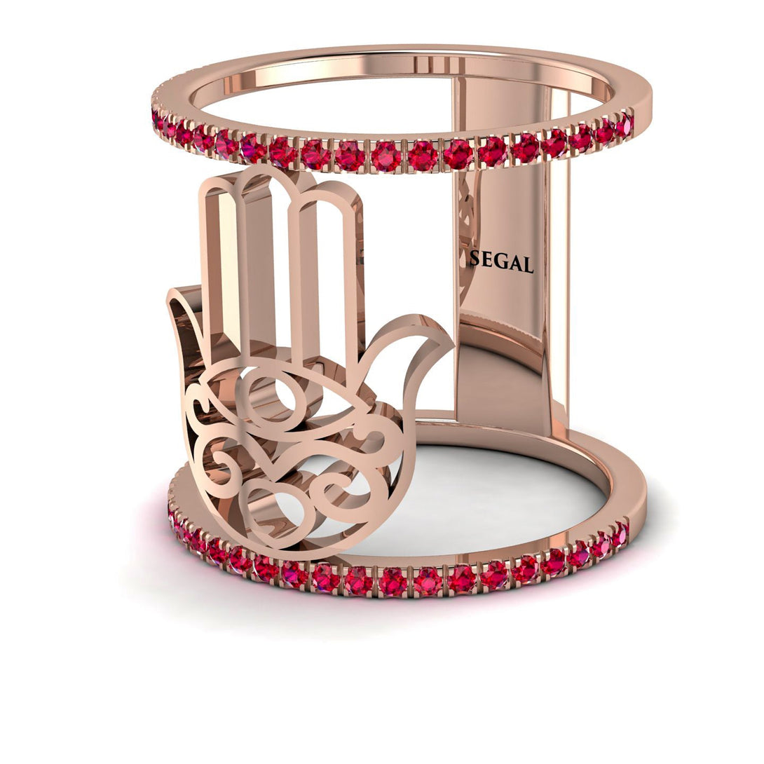 Unique Ruby Hamsah Ring - Raven No. 11