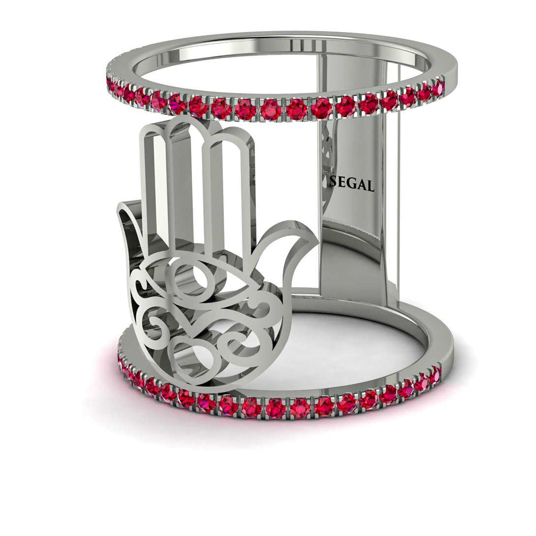 Unique Ruby Hamsah Ring - Raven No. 12