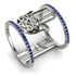 Unique Sapphire Hamsah Ring - Raven No. 15