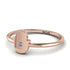Minimalist Diamond Hamsah Ring - Linda No. 2