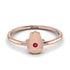 Minimalist Ruby Hamsah Ring - Linda No. 11