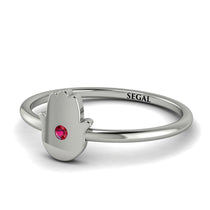Minimalist Ruby Hamsah Ring - Linda No. 12 image 1