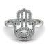 Glamorous Hamsa Diamond Ring - Meredith No. 3