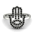 Glamorous Hamsa Black Diamond Ring - Meredith No. 9
