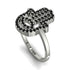 Glamorous Hamsa Black Diamond Ring - Meredith No. 9