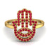 Glamorous Hamsa Ruby Ring - Meredith No. 10